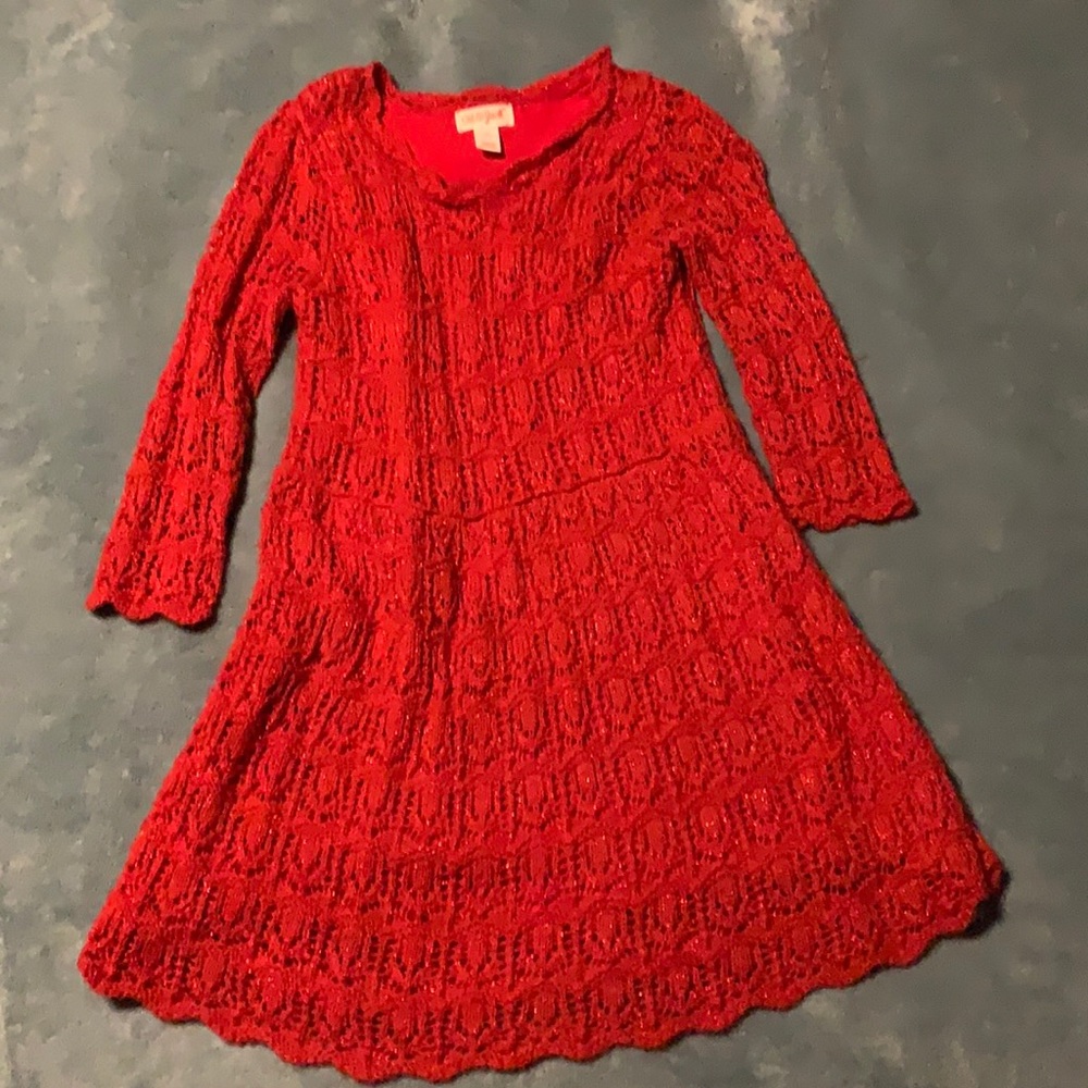 EUC, girls size 5t Christmas sweater dress